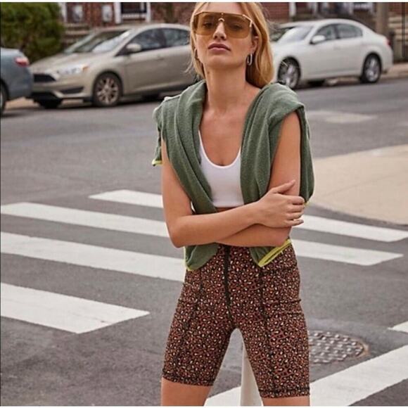 Free People Lucky Strike Leopard Print Bike Shorts small - Picture 4 of 7